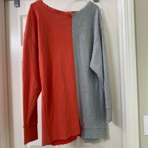Free people over sized off the shoulder sweatshirt